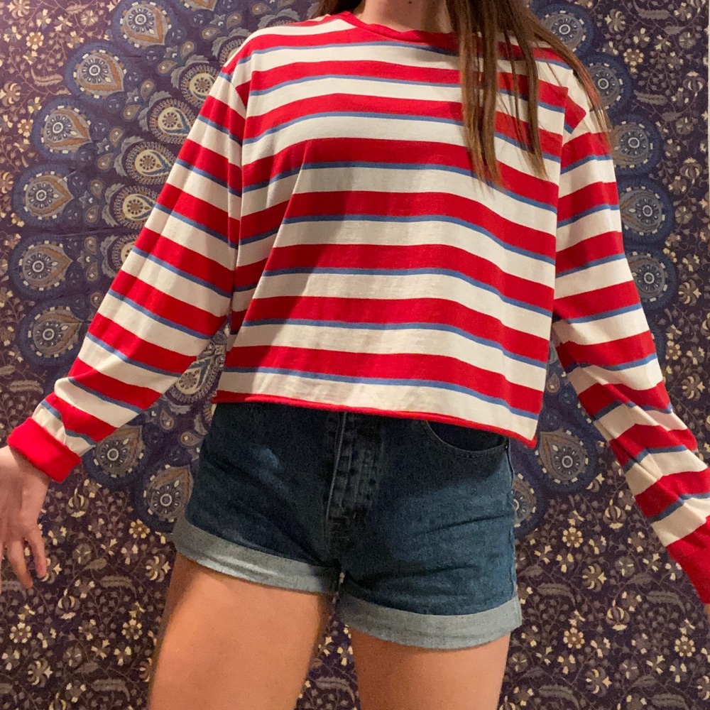 Red stripped shirt